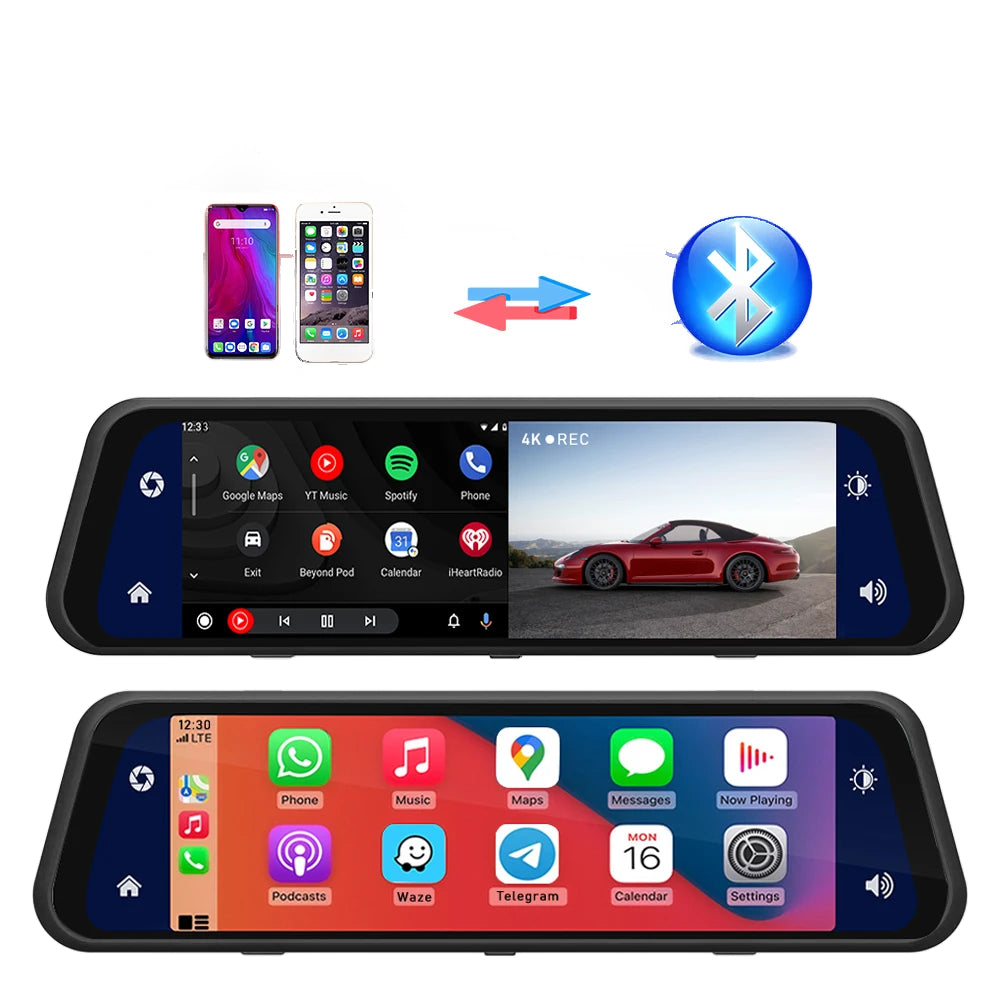 dashcam rétroviseur 4K 360 GPS CarPlay Android Auto - Drive Live