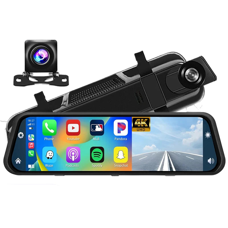 dashcam rétroviseur 4K WiFi 360 mode parking 24h - Drive Live