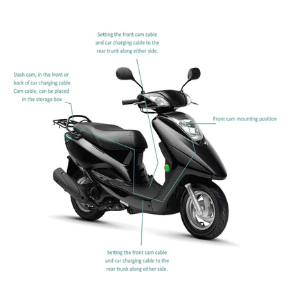 caméra moto avant arrière installation - Drive Live
