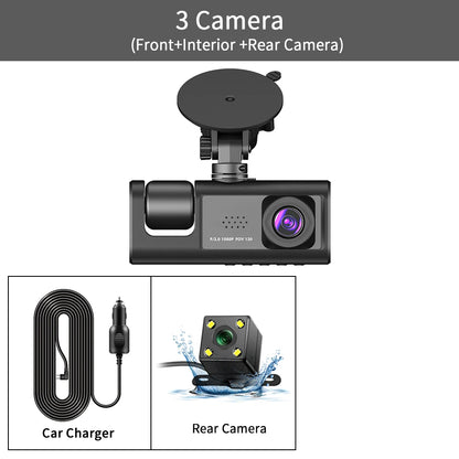 dashcam triple caméra kit hardwire surveillance - Drive Live