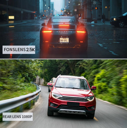 Dashcam HD Rétroviseur Avant Arrière + GPS + Mode Parking 24/24