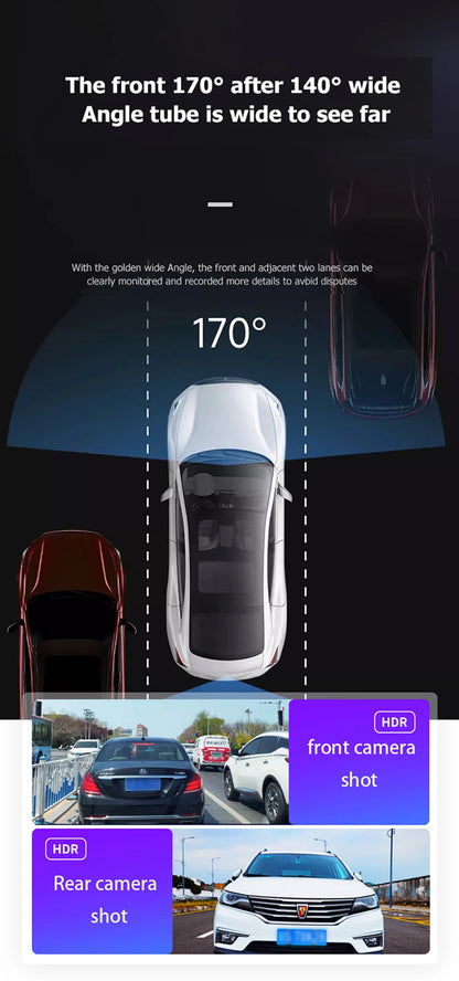 Dashcam Rétroviseur Intérieur Avant + Arrière Ultra 2K
