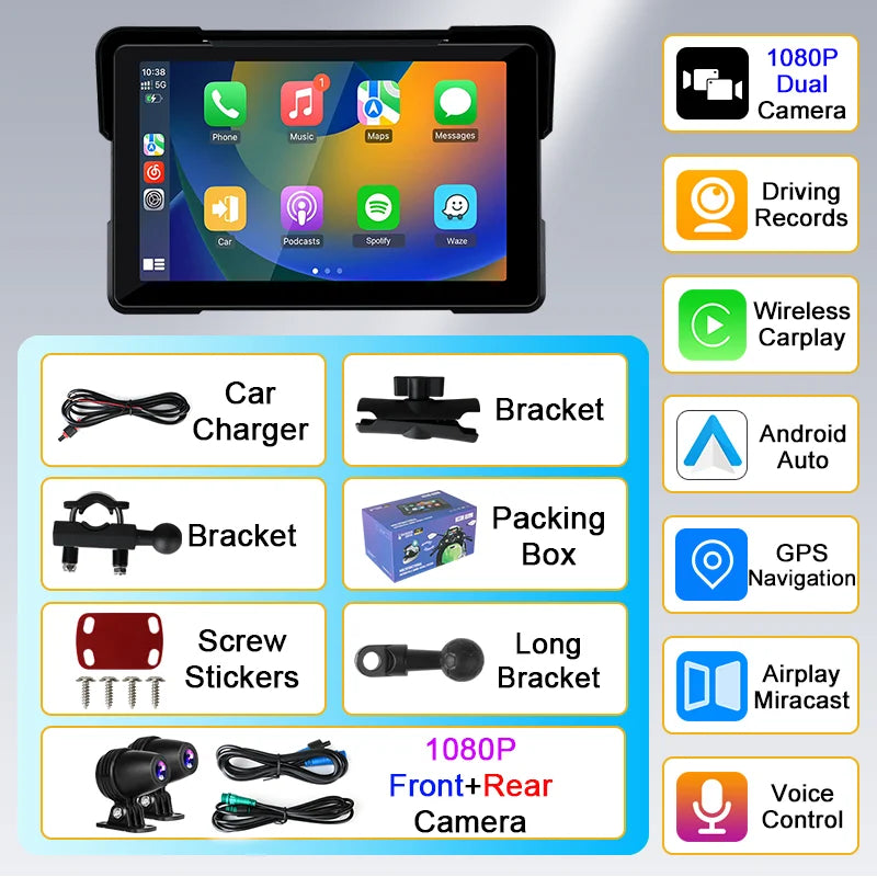 dashcam moto variante 2 caméras 1080P - Drive Live