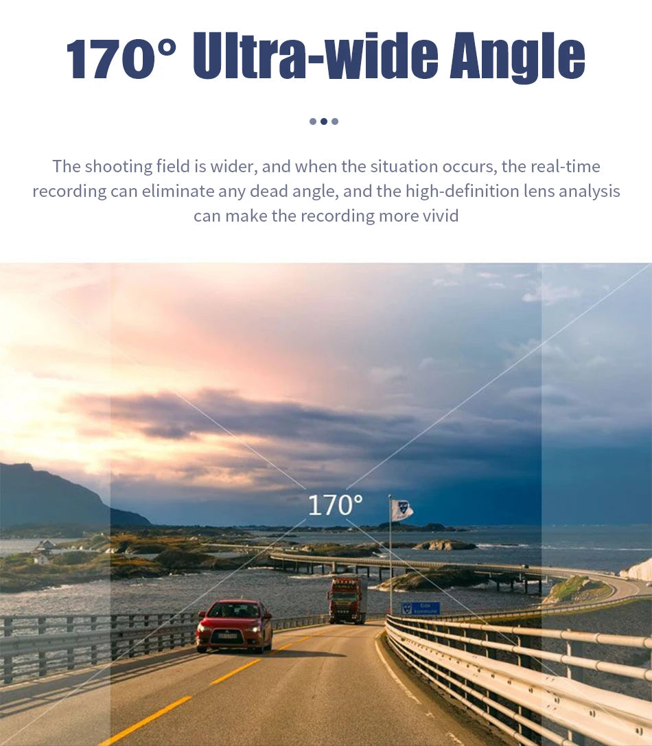 Dashcam USB Double Objectif Pare Brise + Plaque Arrière