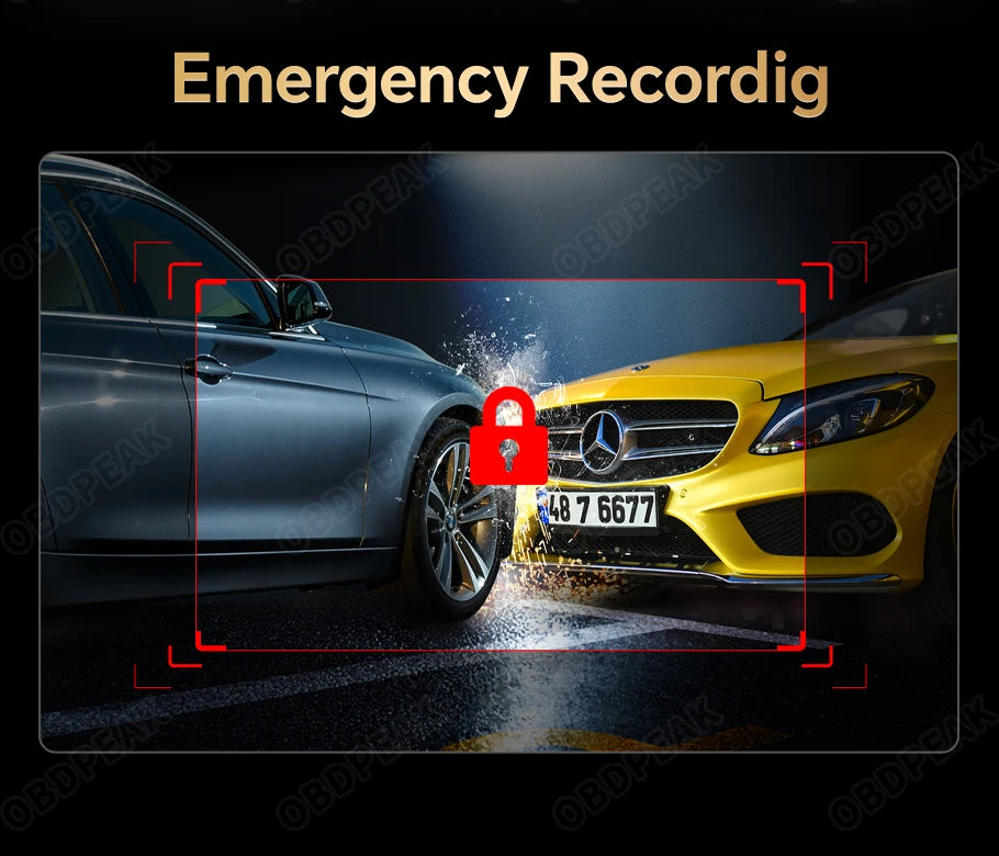 DashCam Rétroviseur 4K 360° + Vision Nocturne
