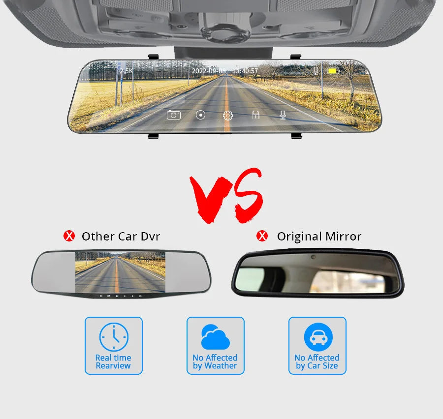 rétroviseur dashcam HD vision nocturne résultat - Drive Live