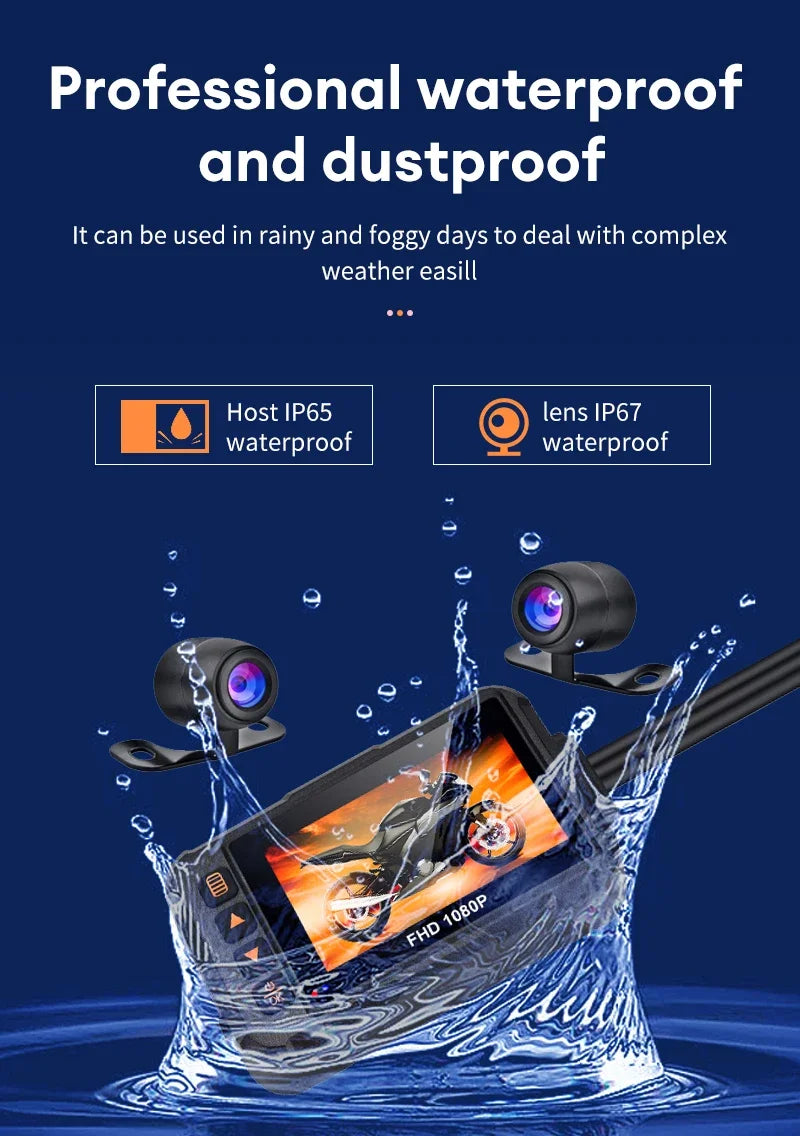 caméra moto IP67 installation guidon - Drive Live
