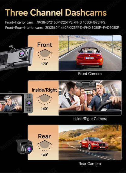 dashcam rétroviseur 4K 360 nuit jour - Drive Live
