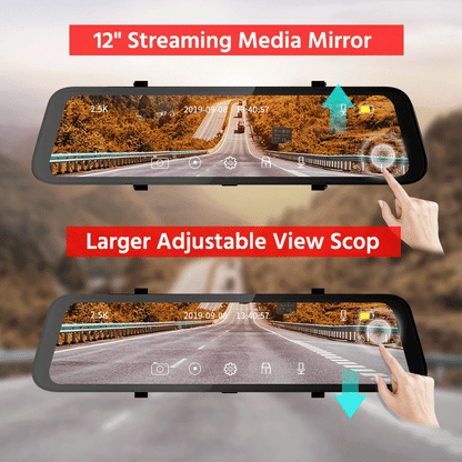 Dashcam HD Rétroviseur Avant Arrière + GPS + Mode Parking 24/24
