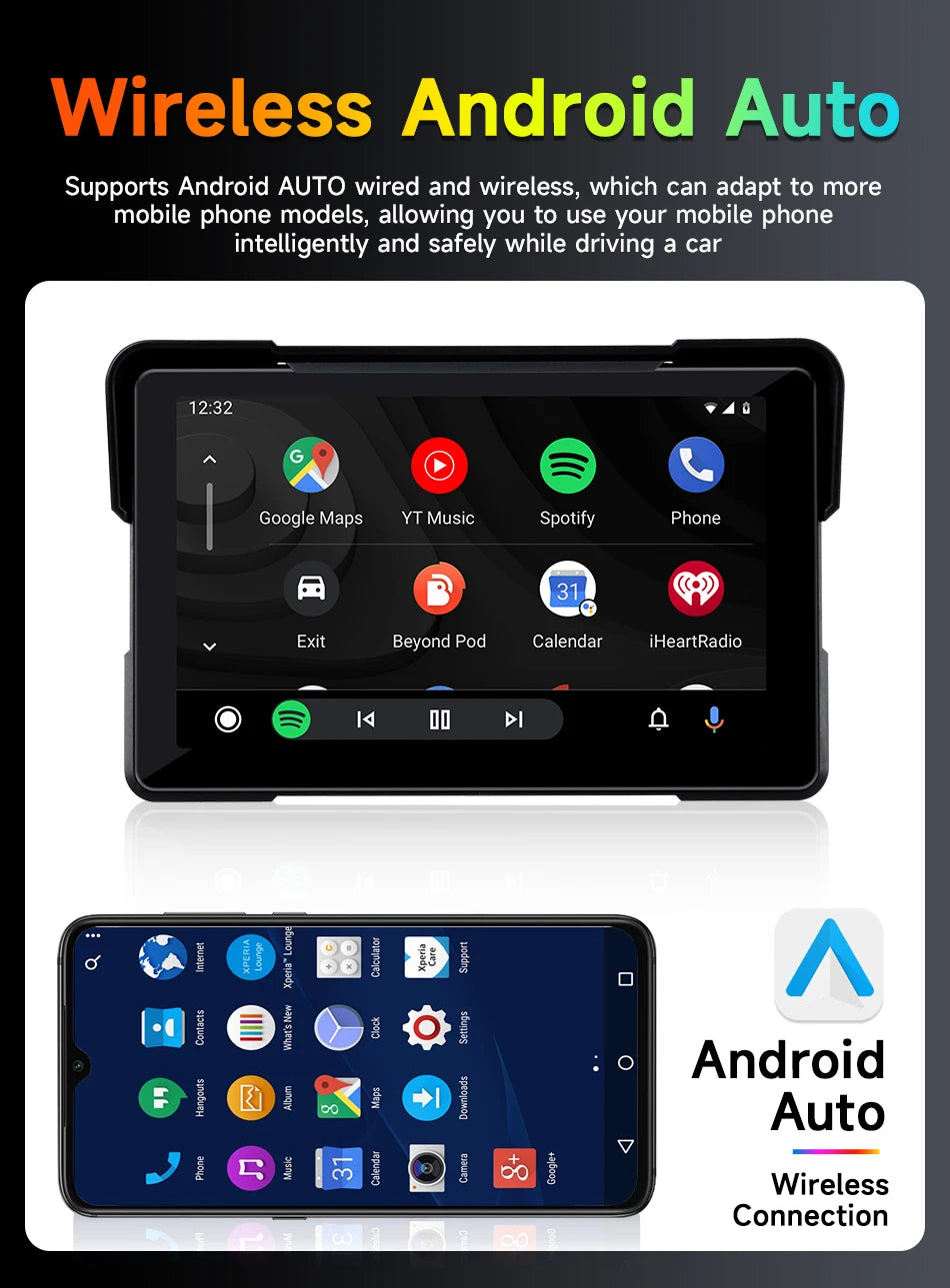 Dashcam Moto 2K Écran 7" CarPlay IP67 Vision Nocturne | Drive Live