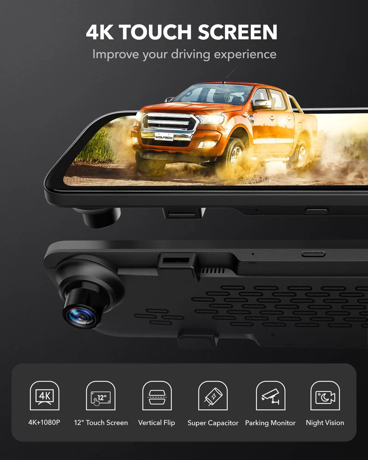 rétroviseur 4K spécifications techniques - Drive Live