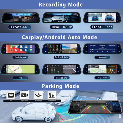 rétroviseur 4K WiFi mode parking installation - Drive Live