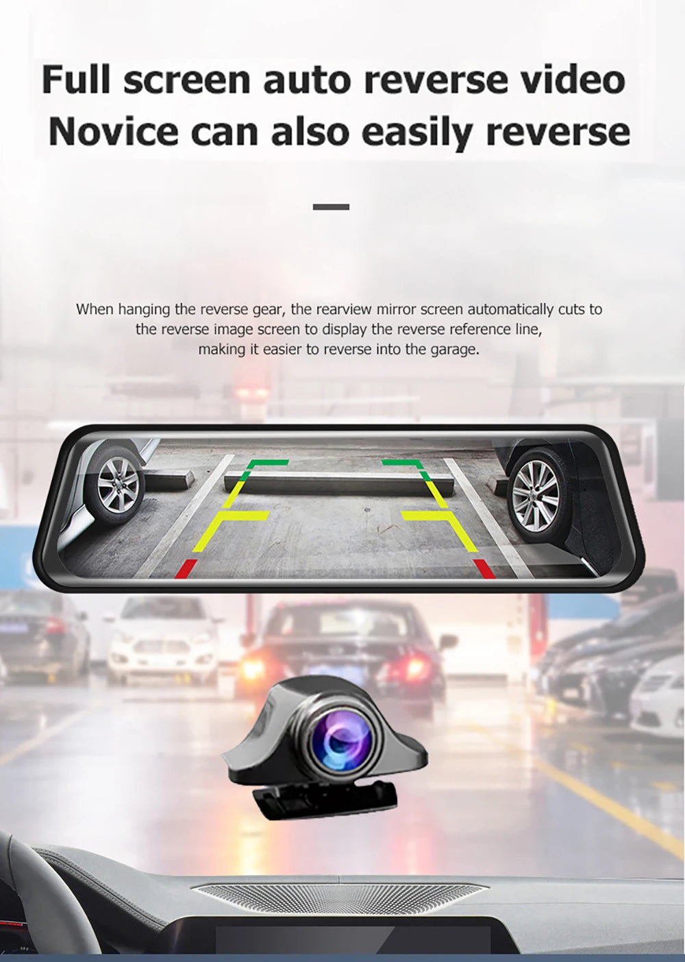 Dashcam Rétroviseur Intérieur Avant + Arrière Ultra 2K