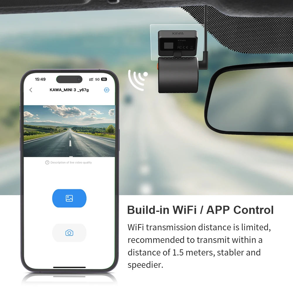 dashcam compacte 2K G-sensor enregistrement boucle - Drive Live