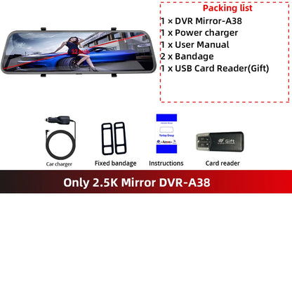 Dashcam HD Rétroviseur Avant Arrière + GPS + Mode Parking 24/24