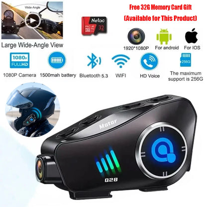 intercom bluetooth dashcam casque moto 1080P - Drive Live
