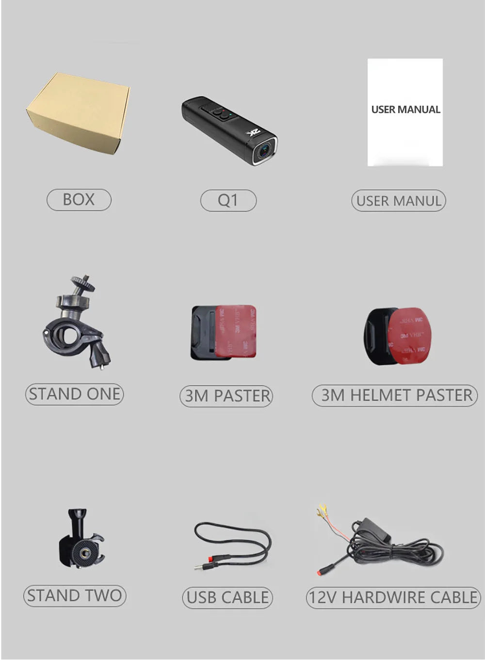 caméra moto 2K waterproof avant installation guidon - Drive Live
