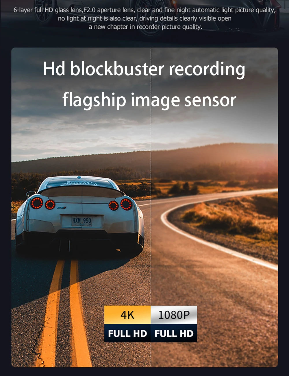Dashcam Rétroviseur Intérieur Avant + Arrière Ultra 2K