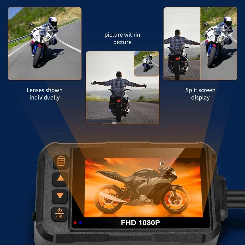 caméra moto double entrée de gamme - Drive Live