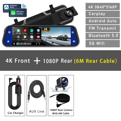 dashcam rétroviseur variante 2 caméras 6m - Drive Live