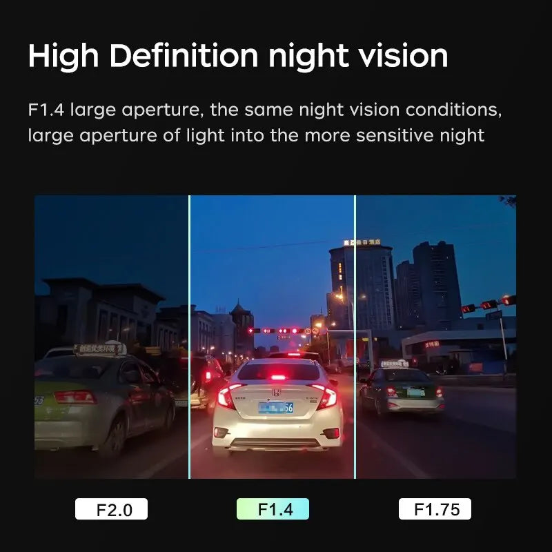 caméra de bord 1440P ouverture F1.4 nuit - Drive Live