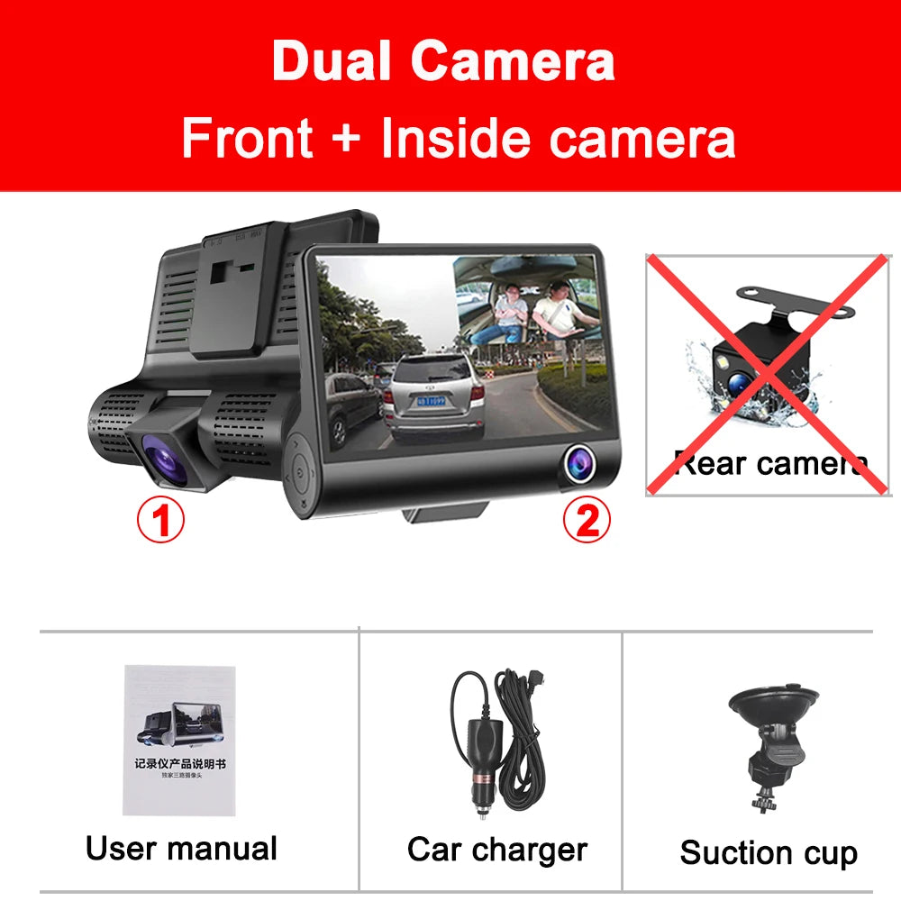dashcam double caméra vue avant intérieur - Drive Live