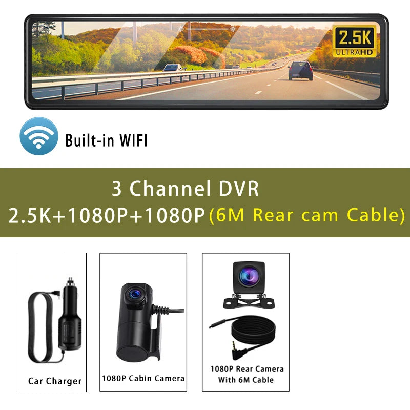 dashcam triple variantes sans GPS câble 6m ou 10m carte - Drive Live