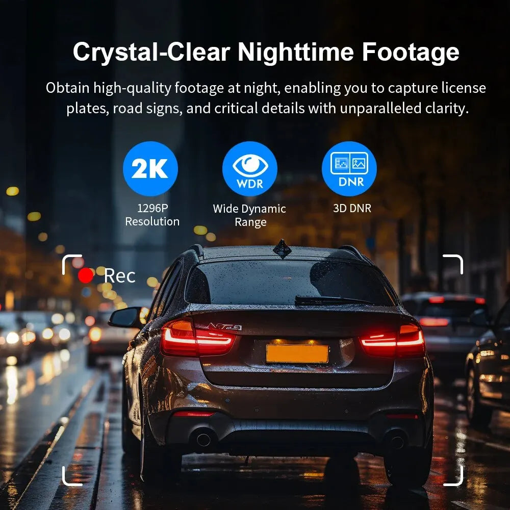 caméra de bord 2K vision nocturne pare-brise - Drive Live