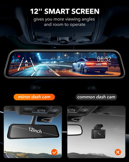 dashcam rétroviseur 4K fixation arrière - Drive Live