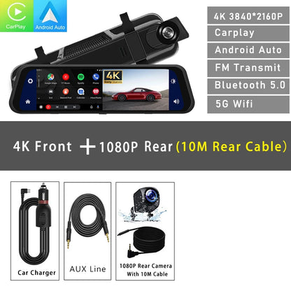 dashcam rétroviseur variante 4K câble 10m - Drive Live