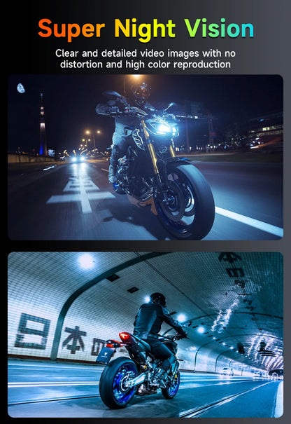 Dashcam Moto 2K Écran 7" CarPlay IP67 Vision Nocturne | Drive Live