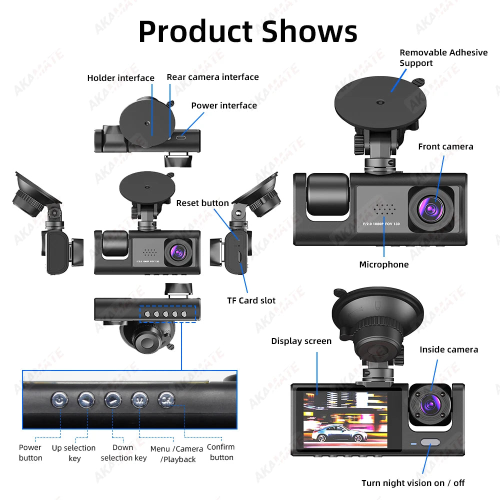 dashcam rétroviseur compact discret - Drive Live