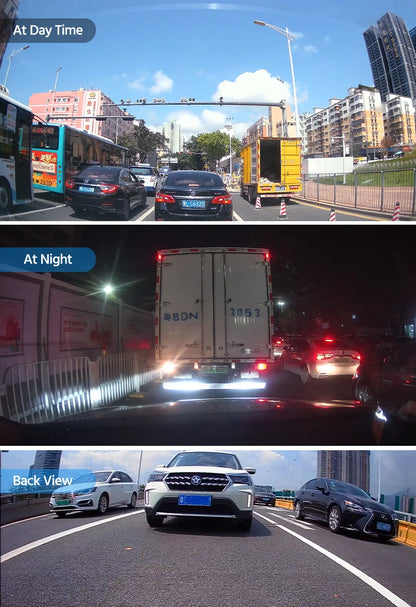 Dashcam HD Rétroviseur Avant Arrière + GPS + Mode Parking 24/24