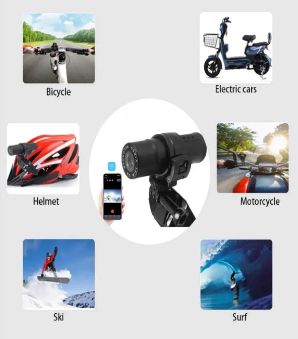 dashcam moto 1080P WiFi enregistrement boucle - Drive Live
