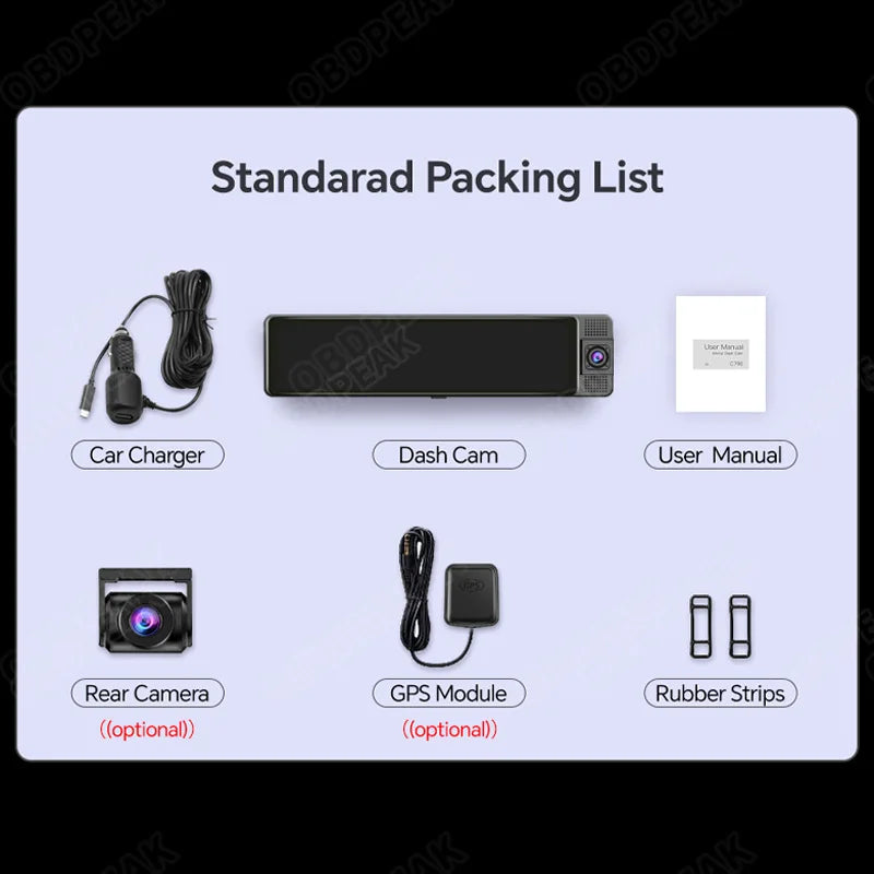 dashcam rétroviseur 4K 360 app smartphone - Drive Live