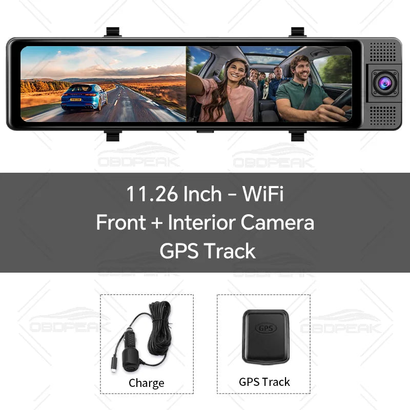 dashcam rétroviseur variante 2 caméras GPS 64 Go - Drive Live