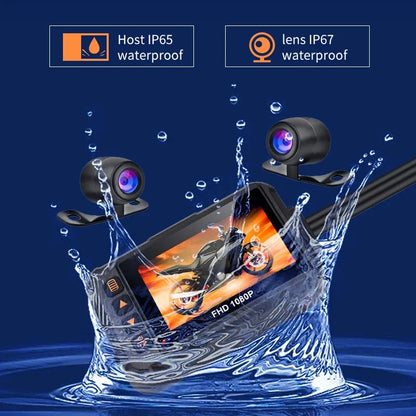 dashcam moto étanche avant 1080P arrière 720P - Drive Live