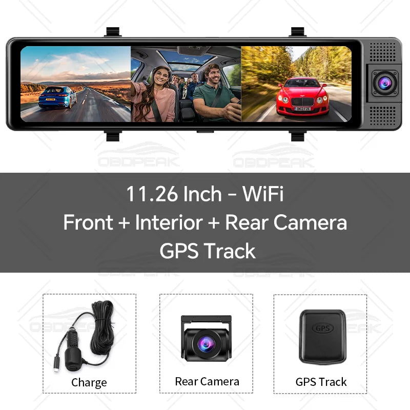 dashcam rétroviseur variante 2 caméras sans GPS sans carte - Drive Live