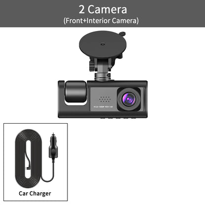 dashcam triple caméra variante avec kit parking 24h - Drive Live