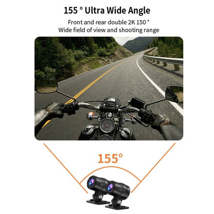 Caméra de Moto Double Vision Nocturne et GPS 2K