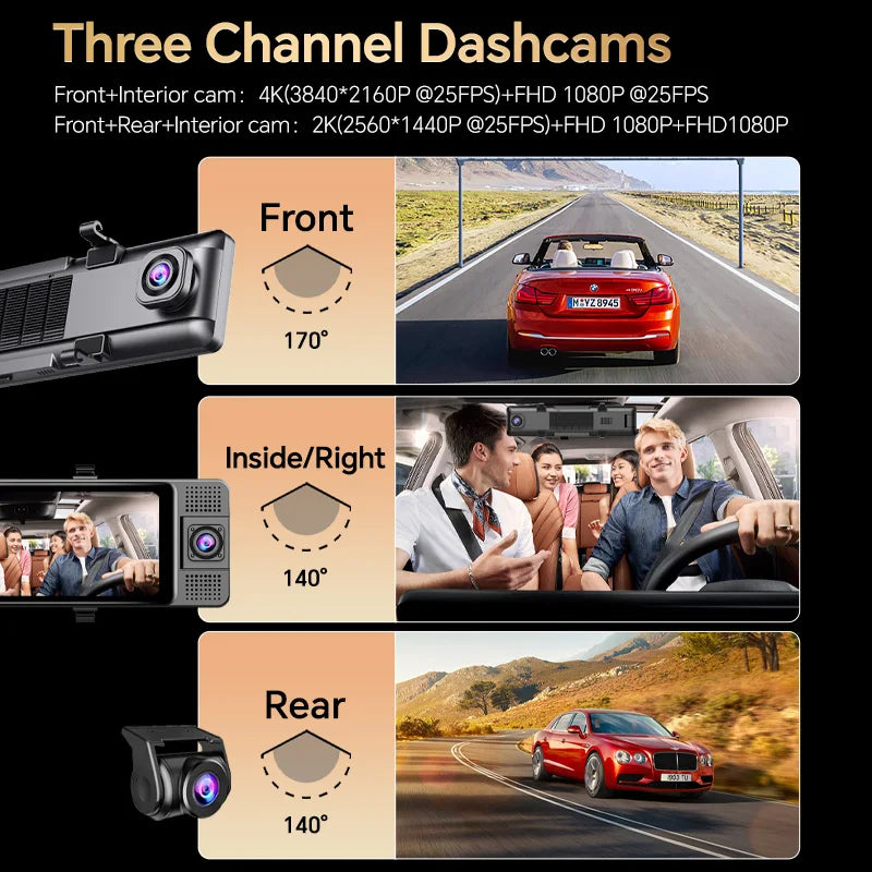 rétroviseur 4K 360 caméra arrière GPS - Drive Live