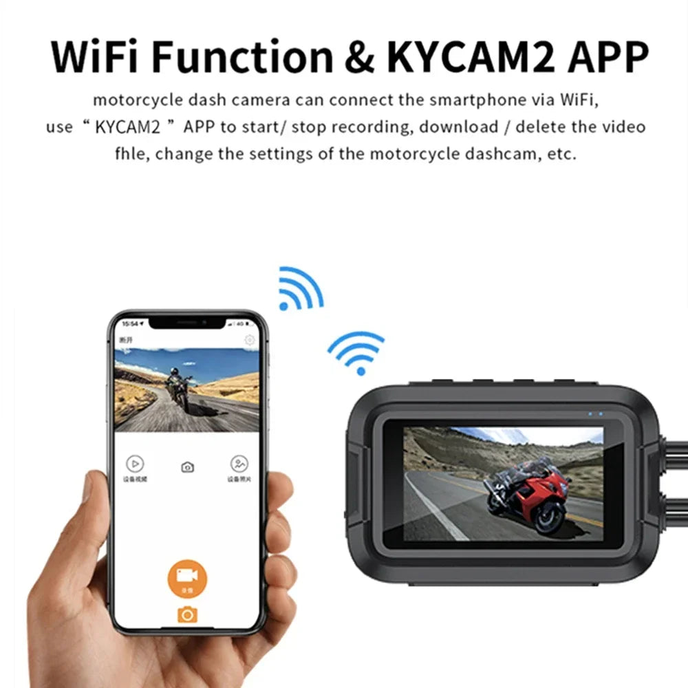 caméra moto avant arrière étanche GPS - Drive Live