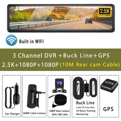 dashcam triple variantes GPS 24h câble 10m - Drive Live