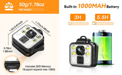 caméra de poche HD autonomie batterie - Drive Live