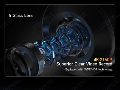 DashCam Rétroviseur 4K 360° + Vision Nocturne