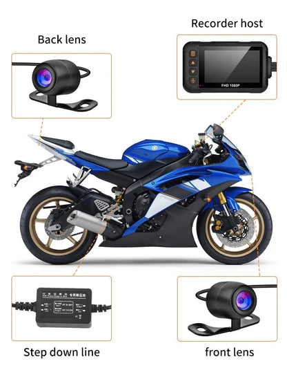 Caméra Moto Double Waterproof IP67 Écran 3" G-Sensor | Drive Live