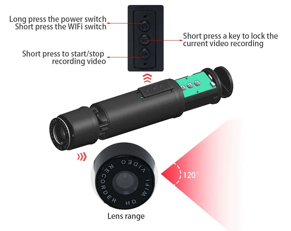 caméra moto guidon 1080P WiFi contenu colis - Drive Live