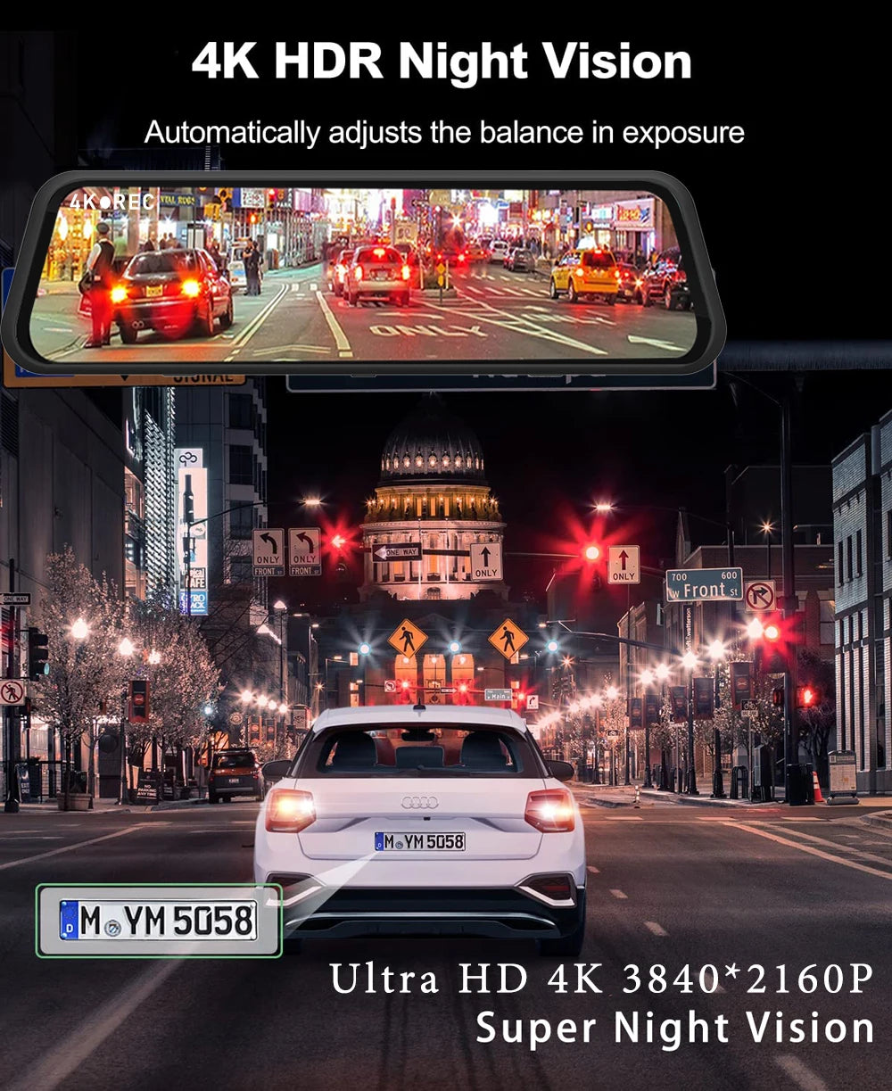 dashcam rétroviseur 4K caméra arrière détail - Drive Live