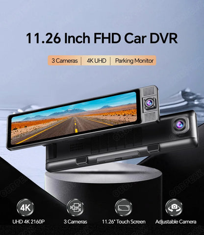 caméra rétroviseur 4K 360 détail lentille - Drive Live