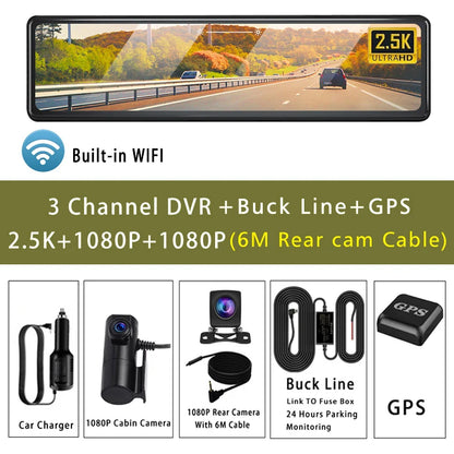 dashcam triple variantes GPS 24h câble 6m - Drive Live